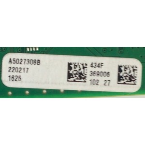 MAIN PARA SMART TV SONY BRAVIA 4K RESOLUCION (3840 x 2160) / NUMERO DE PARTE A-5027-308-B / 1-009-724-32 / A5027308B 434 / 100972432 / PANEL YSBM065CNO11 / DISPLAY HV650QUB-N9L / MODELO KD-65X80JV / KD65X80J